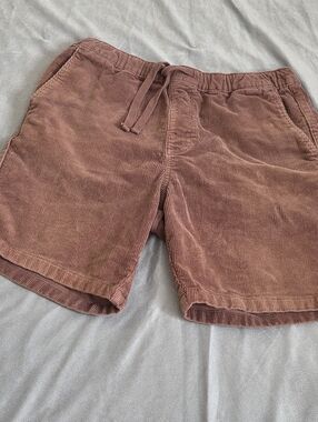 Katin Men's Corduroy Shorts Size Medium M Brown Elastic Waist Local Walk Shorts